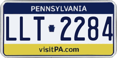 PA license plate LLT2284