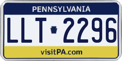 PA license plate LLT2296