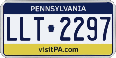 PA license plate LLT2297