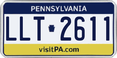 PA license plate LLT2611