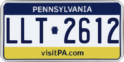 PA license plate LLT2612