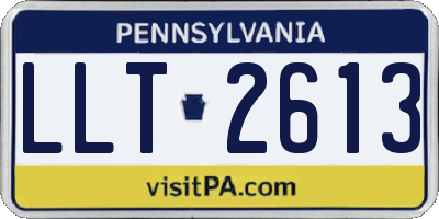 PA license plate LLT2613