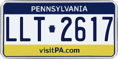 PA license plate LLT2617
