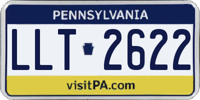 PA license plate LLT2622
