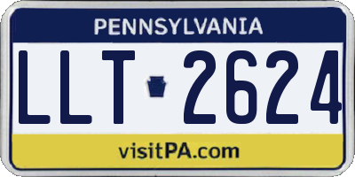 PA license plate LLT2624