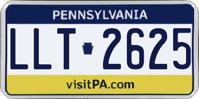 PA license plate LLT2625