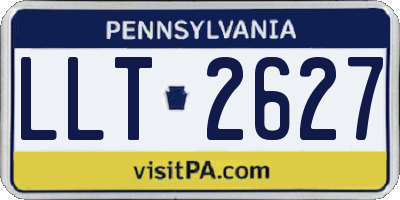 PA license plate LLT2627