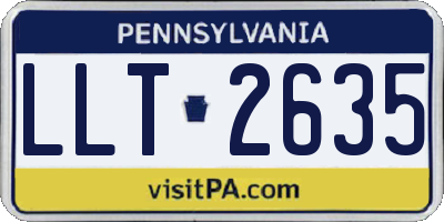 PA license plate LLT2635