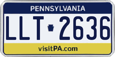 PA license plate LLT2636