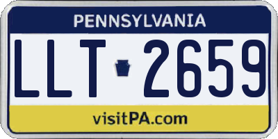 PA license plate LLT2659