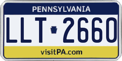 PA license plate LLT2660