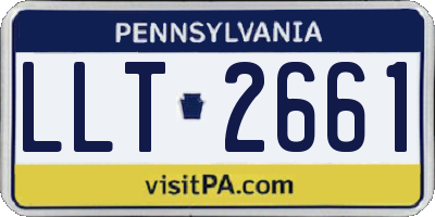 PA license plate LLT2661
