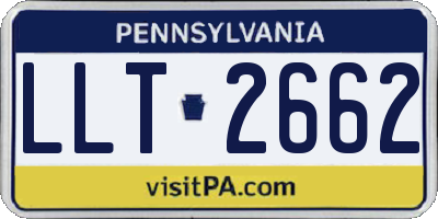 PA license plate LLT2662