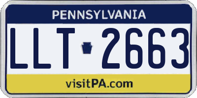 PA license plate LLT2663
