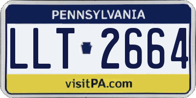 PA license plate LLT2664