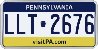 PA license plate LLT2676