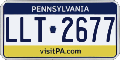 PA license plate LLT2677