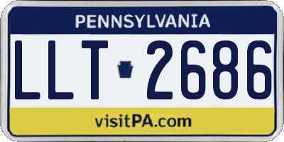 PA license plate LLT2686