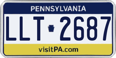 PA license plate LLT2687