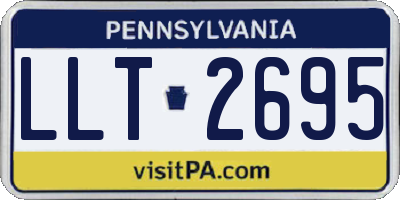 PA license plate LLT2695