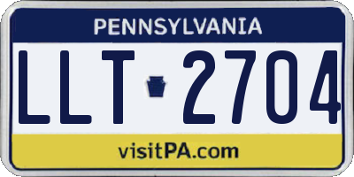 PA license plate LLT2704