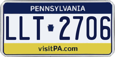 PA license plate LLT2706