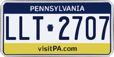 PA license plate LLT2707