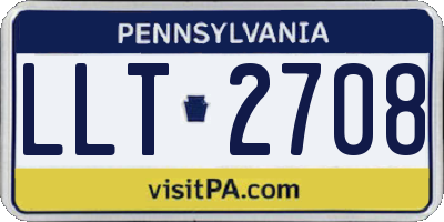 PA license plate LLT2708