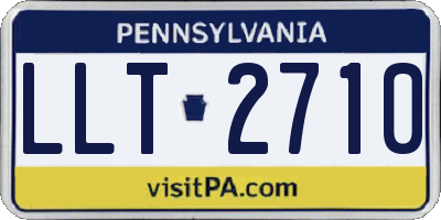 PA license plate LLT2710