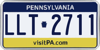 PA license plate LLT2711