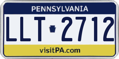 PA license plate LLT2712