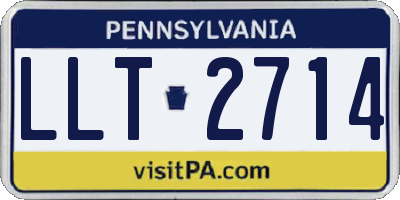 PA license plate LLT2714