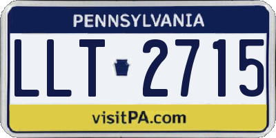 PA license plate LLT2715