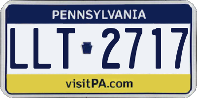 PA license plate LLT2717