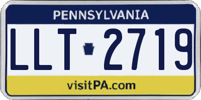 PA license plate LLT2719