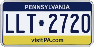 PA license plate LLT2720