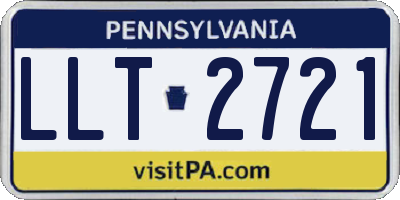 PA license plate LLT2721