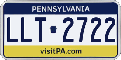 PA license plate LLT2722