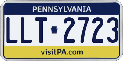 PA license plate LLT2723