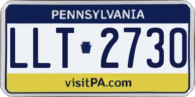 PA license plate LLT2730
