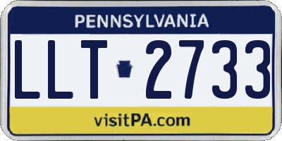 PA license plate LLT2733