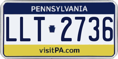 PA license plate LLT2736