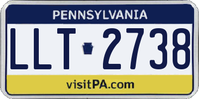 PA license plate LLT2738