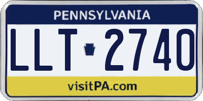PA license plate LLT2740