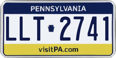 PA license plate LLT2741