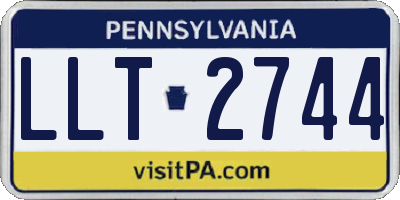 PA license plate LLT2744