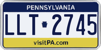 PA license plate LLT2745
