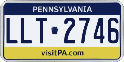 PA license plate LLT2746
