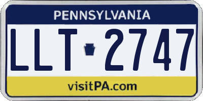 PA license plate LLT2747