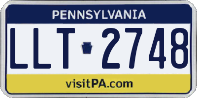 PA license plate LLT2748